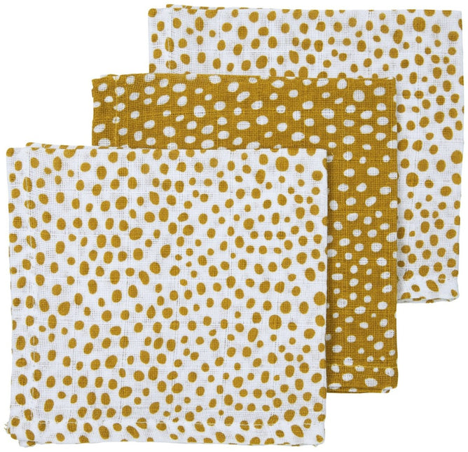 Meyco Monddoekje Cheetah Honey Gold 3st - Meyco - Babywinkel - 4054703457377