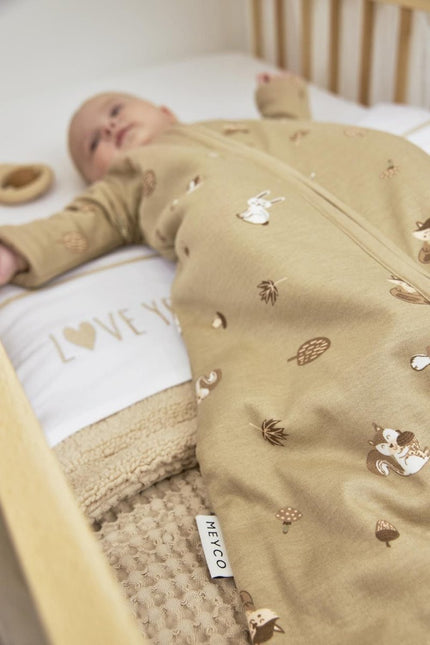 Meyco Slaapzak Baby 4 Seizoenen Sand Forest Animals - Meyco - Babywinkel - 4054703182163