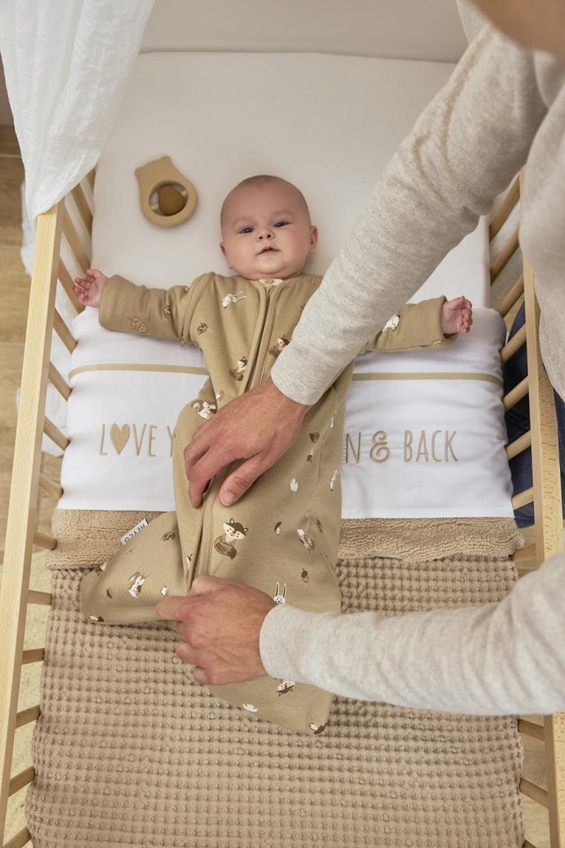 Baby Slaapzak Forest Animals Sand met Afritsbare Mouwen Baby Slaapzak Forest Animals Sand met Afritsbare Mouwen