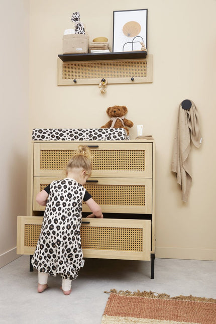 Meyco Slaapzak Baby Overall Jumper 80cm Leopard Sand Melange - Meyco - Babywinkel - 4054703744804