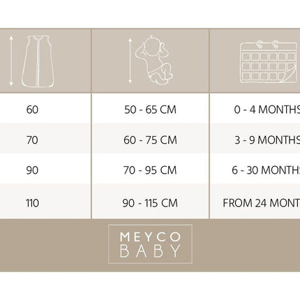 Meyco Slaapzak Baby Rib Mini Spot Sand Melange - Meyco - Babywinkel - 4054703227185