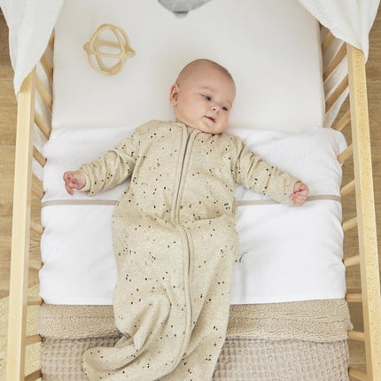 Meyco Slaapzak Baby Rib Mini Spot Sand Melange - Meyco - Babywinkel - 4054703227185
