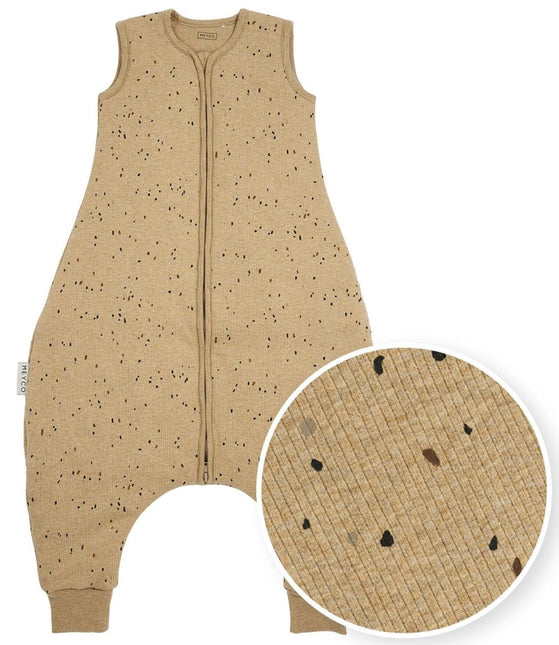 Meyco Slaapzak Baby Rib Mini Spot Winter Jumper Toffee Melange - Meyco - Babywinkel - 4054703226423