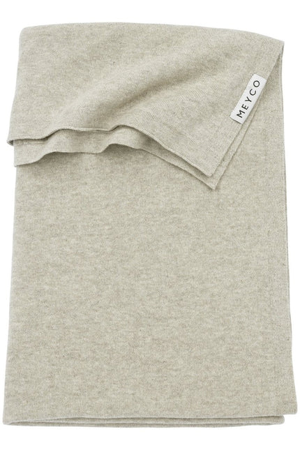 Meyco Wiegdeken Knit Basic Sand Melange - Meyco - Babywinkel - 4054703330205