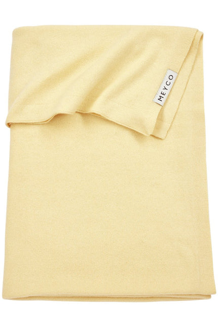 Meyco Wiegdeken Knit Basic Soft Yellow 75X100cm - Meyco - Babywinkel - 4054703273212
