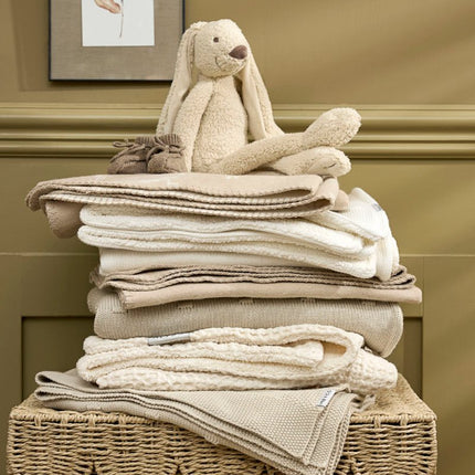 Meyco Wiegdeken Knots Soft Sand 75X100cm - Meyco - Babywinkel - 4054703266214