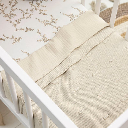 Meyco Wiegdeken Knots Soft Sand 75X100cm - Meyco - Babywinkel - 4054703266214