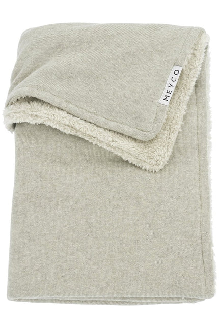 Meyco Wiegdeken Teddy Knit Basic Sand Melange - Meyco - Babywinkel - 4054703350203
