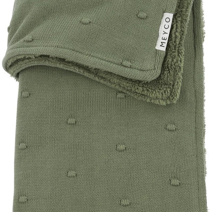 Meyco Wiegdeken Teddy Mini Knots Forest Green - Meyco - Babywinkel - 4054703350784