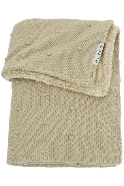 Meyco Wiegdeken Teddy Mini Knots Sand - Meyco - Babywinkel - 4054703350791