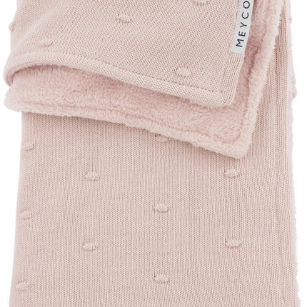 Meyco Wiegdeken Teddy Mini Knots Soft Pink - Meyco - Babywinkel - 4054703350890