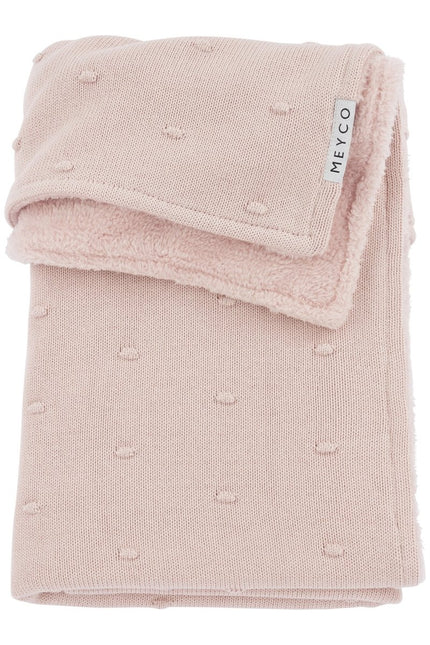 Meyco Wiegdeken Teddy Mini Knots Soft Pink - Meyco - Babywinkel - 4054703350890