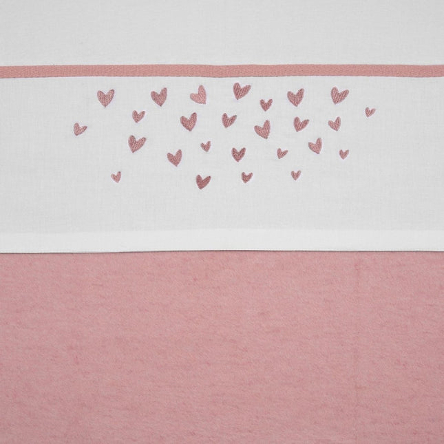 Meyco Wieglaken Hearts Old Pink 75X100cm - Meyco - Babywinkel - 4054703164213
