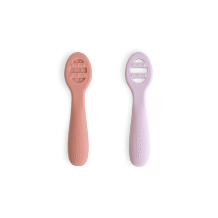 Mushie Baby Lepels - Rose/Soft Lilac