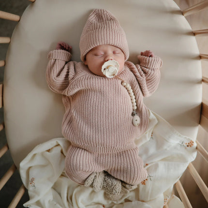 Mushie Baby Broekje Chunky Knit Blush - Mushie - Babywinkel - 810052468655