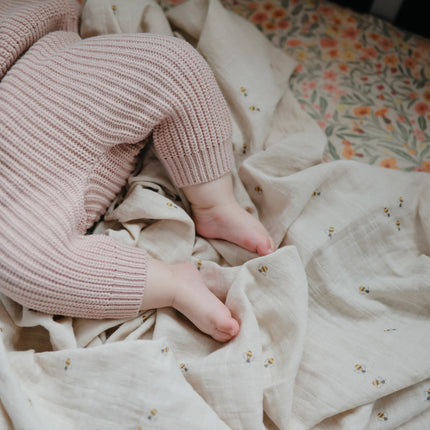 Mushie Baby Broekje Chunky Knit Blush - Mushie - Babywinkel - 810052468655