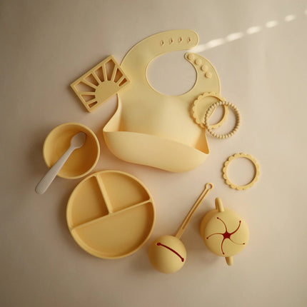 Mushie Baby Kom Siliconen Pale Daffodil - Mushie - Babywinkel - 810052464336