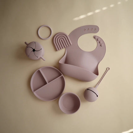 Mushie Baby Kom Siliconen Soft Lilac - Mushie - Babywinkel - 810052464312