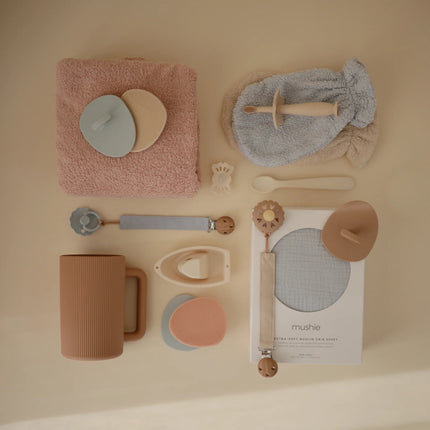 Mushie Babyborstel Anti - Berg Blush Shifting Sand 2St - Mushie - Babywinkel - 840355800838