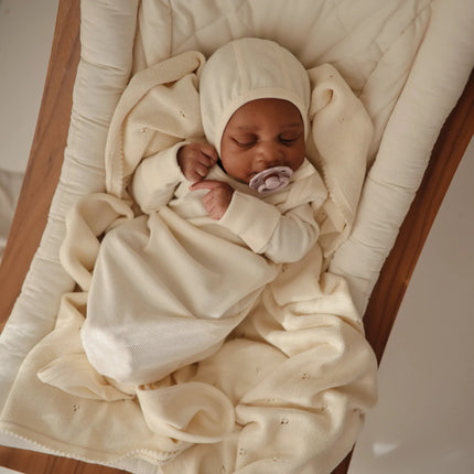 Mushie Babymutsje Bonnet Ivory - Mushie - Babywinkel - 810052465180