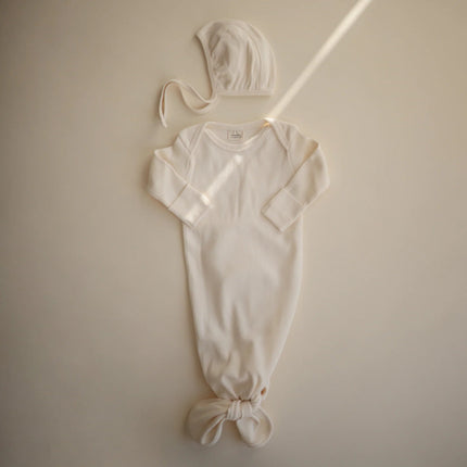Mushie Babymutsje Bonnet Ivory - Mushie - Babywinkel - 810052465180