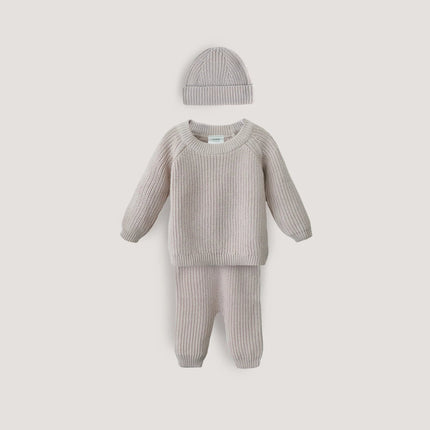 Mushie Babymutsje Chunky Knit Beige - Mushie - Babywinkel - 810052468440