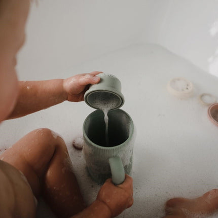 MUSHIE - BATH RINSE CUP - Cambridge Blue - Mushie - Babywinkel - 810052469652