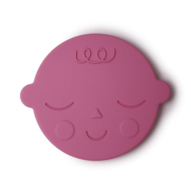 Mushie Bijtring Gezichtje Bubblegum - Mushie - Babywinkel - 810052461878