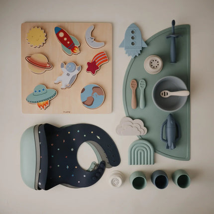 Mushie Bijtring Regenboog Cambridge Blue - Mushie - Babywinkel - 810052461038