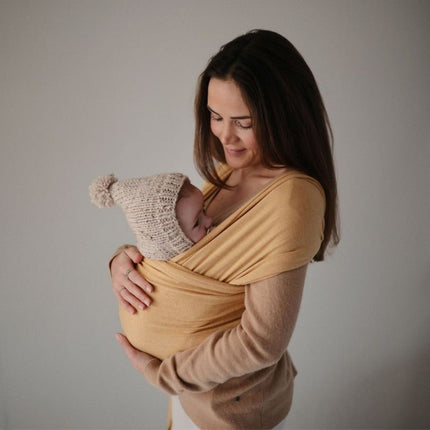 Mushie Draagdoek Mustard Melange - Mushie - Babywinkel - 810052465548