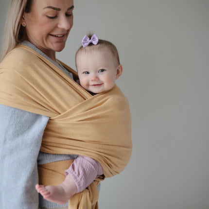 Mushie Draagdoek Mustard Melange - Mushie - Babywinkel - 810052465548