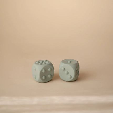 Mushie Educatief Speelgoed Dobbelstenen Cambridge Blue/ Shitting Sands 2st - Mushie - Babywinkel - 810052467382