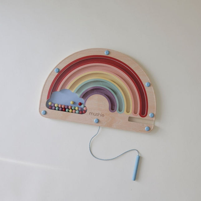 Mushie Houten Magnetisch Regenboogdoolhof koop je bij Babywinkel