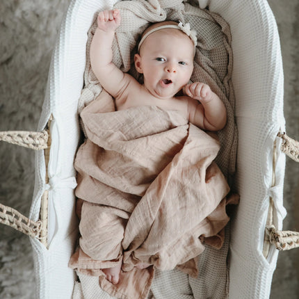 Mushie Hydrofiele Doek Pale Taupe XL - Mushie - Babywinkel - 7426999779230