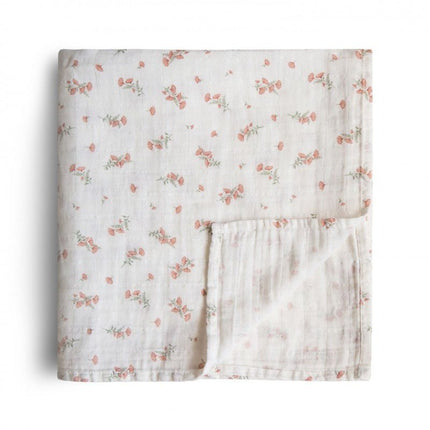 Mushie Hydrofiele Doek Pink Flower 120cm - Mushie - Babywinkel - 810052467801
