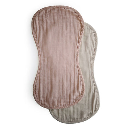 Mushie Monddoekje Set Blush/Fog 2st - Mushie - Babywinkel - 810052460277