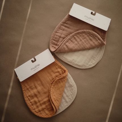 Mushie Monddoekje Set Blush/Fog 2st - Mushie - Babywinkel - 810052460277
