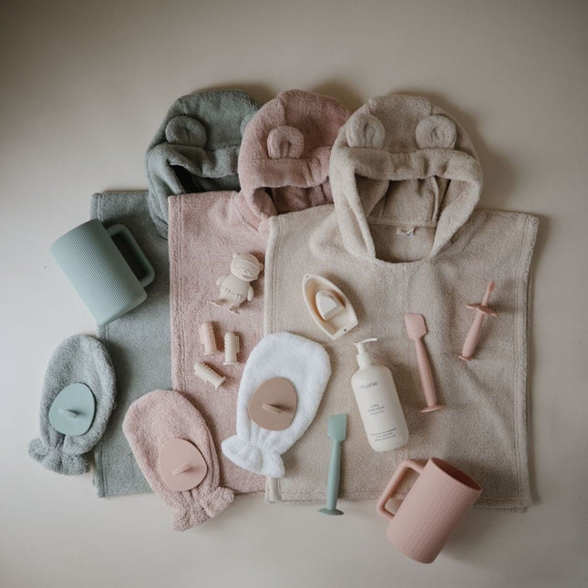 Mushie Badponcho Bear Fog koop je bij Babywinkel