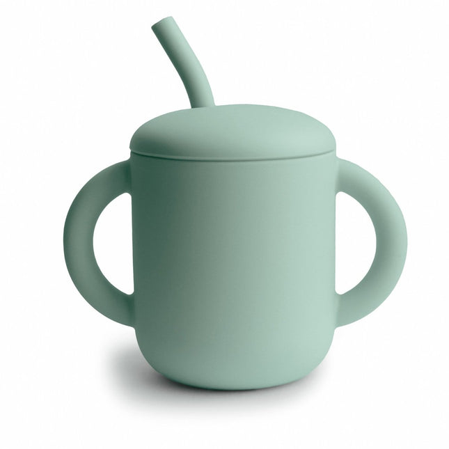 Mushie Rietjesbeker Cambridge Blue - Mushie - Babywinkel - 810052464473