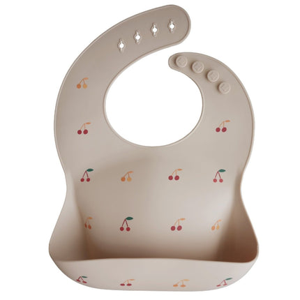 Mushie Slabbetje Silicone Cherries - Mushie - Babywinkel - 7426999778530