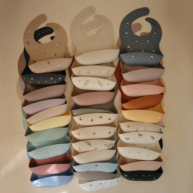 Mushie Slabbetje Siliconen Whales - Mushie - Babywinkel - 810052467832