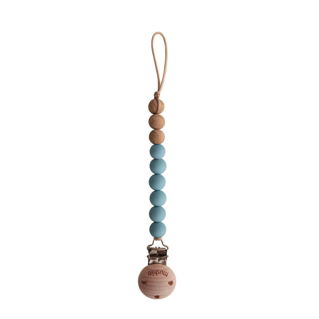 Mushie Speenkoord Eva Cadet Blue - Mushie - Babywinkel - 810052466897