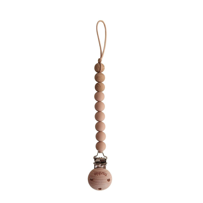 Mushie Speenkoord Eva Pale Taupe - Mushie - Babywinkel - 810052466972