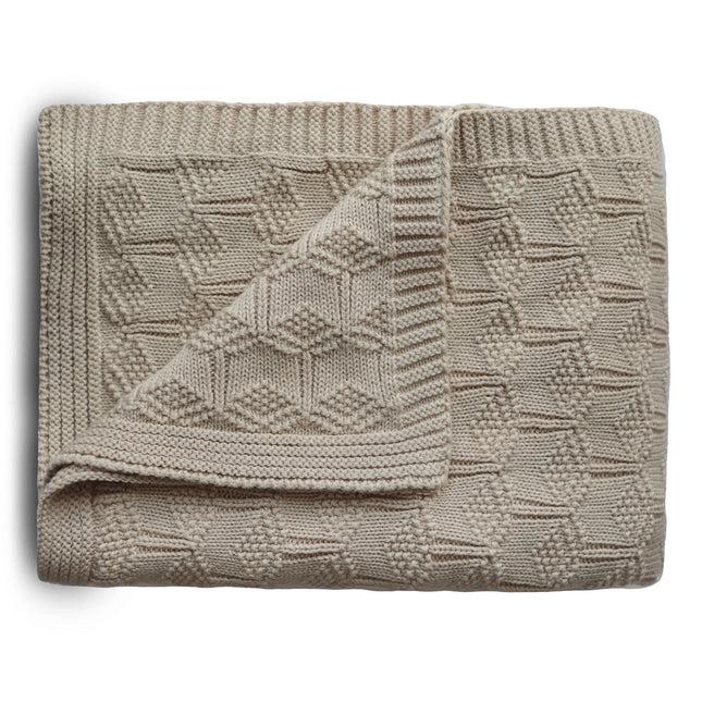 Mushie Wiegdeken Honeycomb Beige - Mushie - Babywinkel - 810052462080