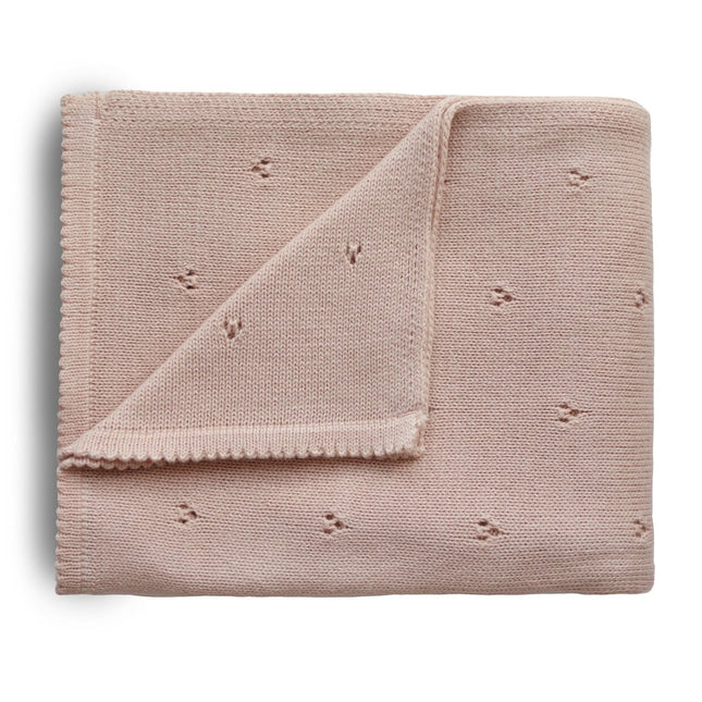 Mushie Wiegdeken Pointelle Blush - Mushie - Babywinkel - 810052462158