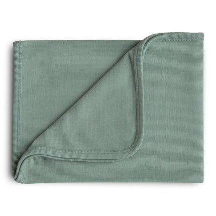 Mushie Wiegdeken Ribbed Roman Green - Mushie - Babywinkel - 810052469362