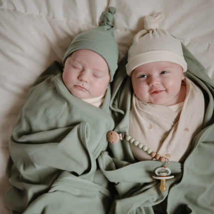 Mushie Wiegdeken Ribbed Roman Green - Mushie - Babywinkel - 810052469362