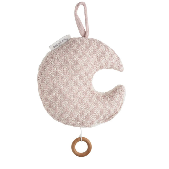 Muziekdoosje maan Happiness oud roze - Babywinkel - 8721052102857