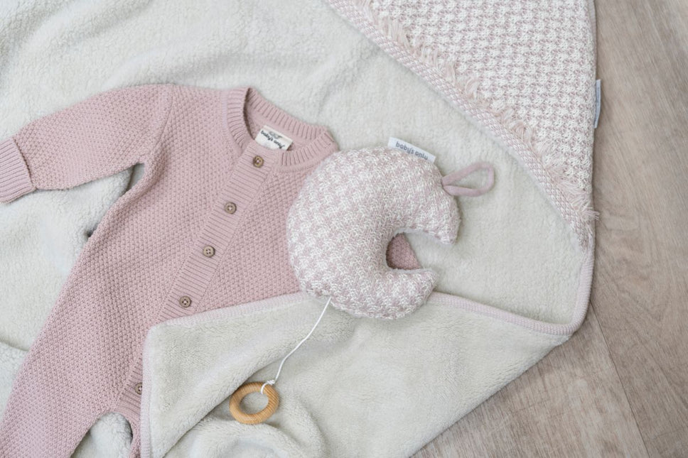 Muziekdoosje maan Happiness oud roze - Babywinkel - 8721052102857