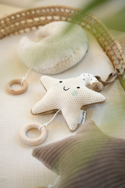Muziekdoosje ster Heaven clay/warm linen - Babywinkel - 8721052104134